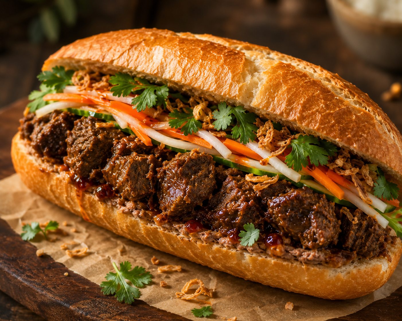 Introducing Our New Australian Beef Rendang Bánh Mì 🇻🇳🇲🇾