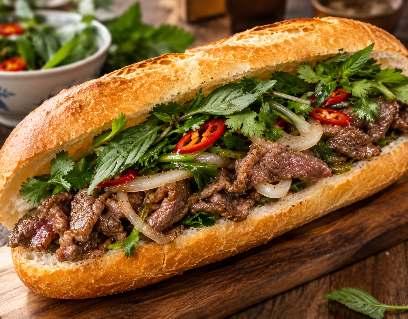 Seared Beef Banh Mi