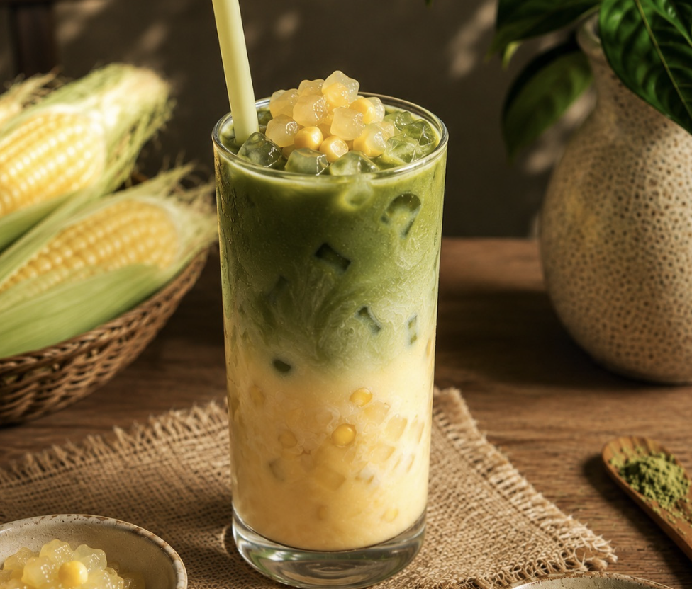 Corn Matcha Latte