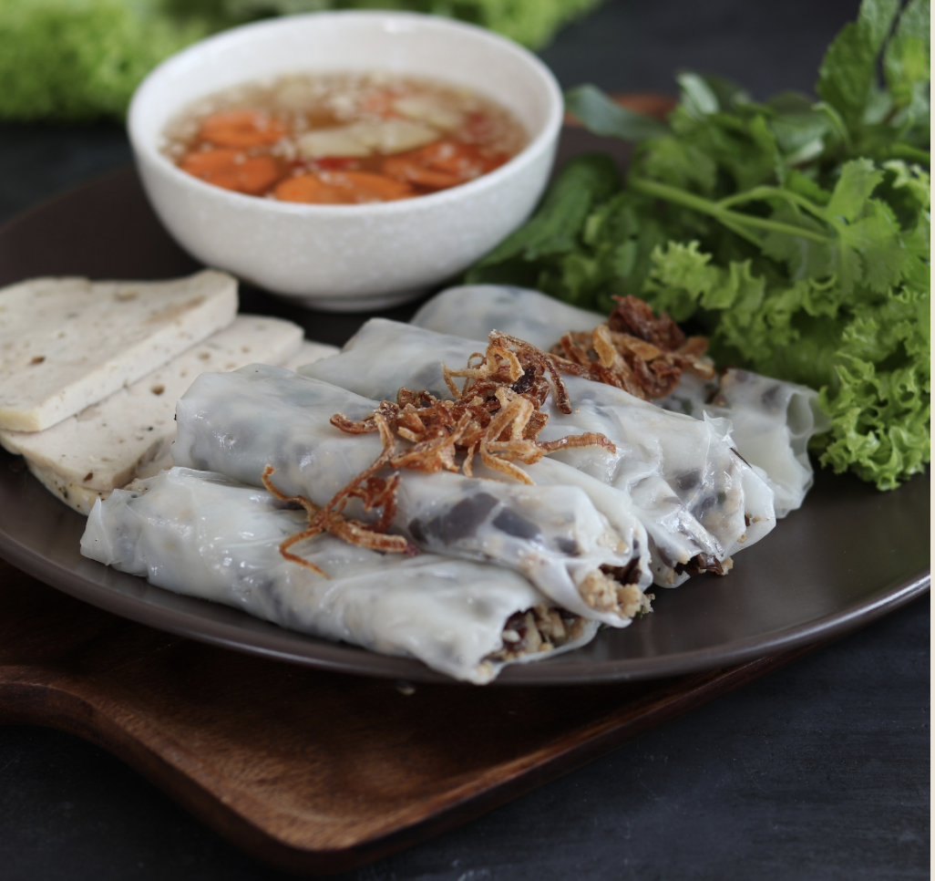 Rice Crepe rolls with Minced Pork