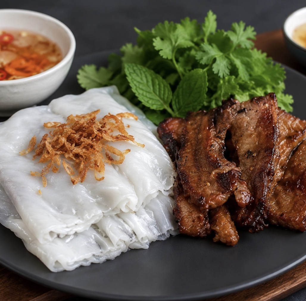 Rice Crepe Rolls w Grilled Pork